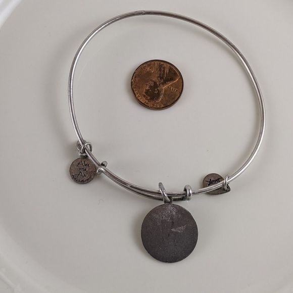 Alex and Ani Rafaelian Silver Initial M Bracelet - Picture 5 of 6